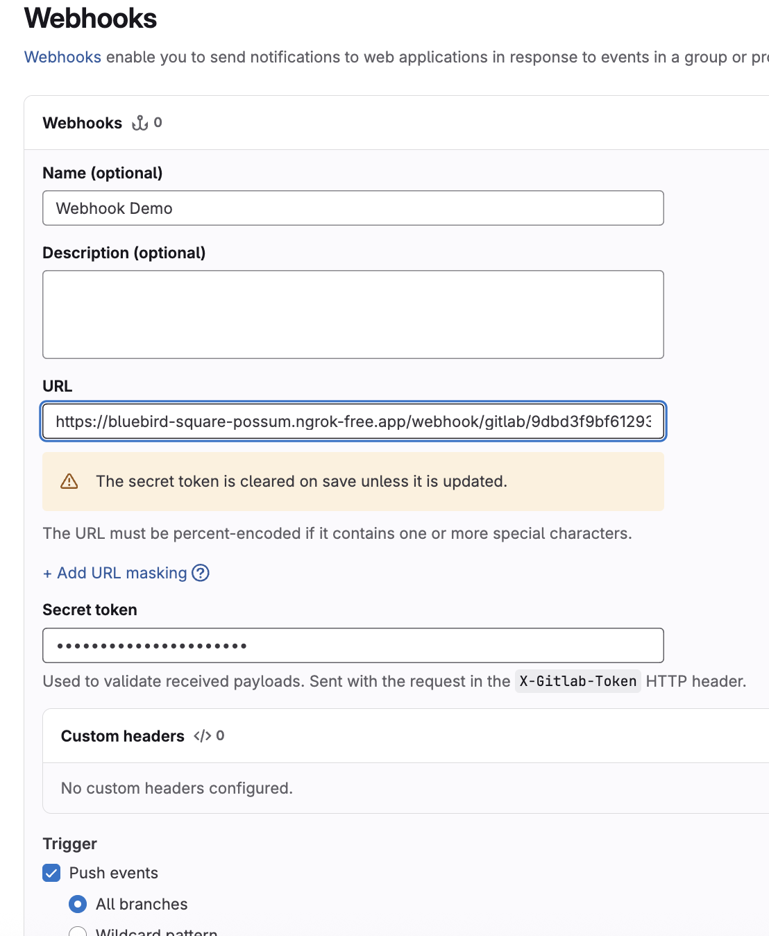 Webhooks Form